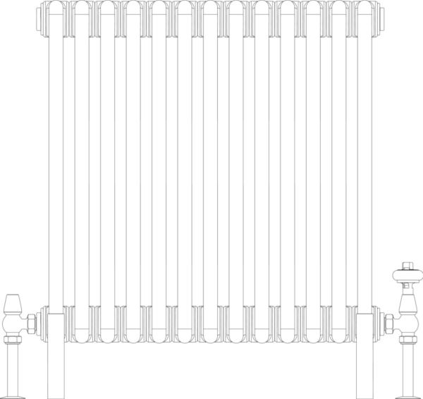 Florence 2 Column 600mm, 13 sections