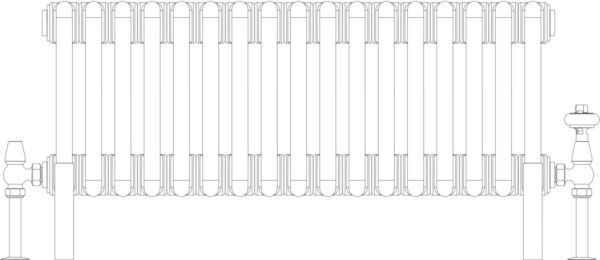 Florence 4 Column 300mm, 17 sections